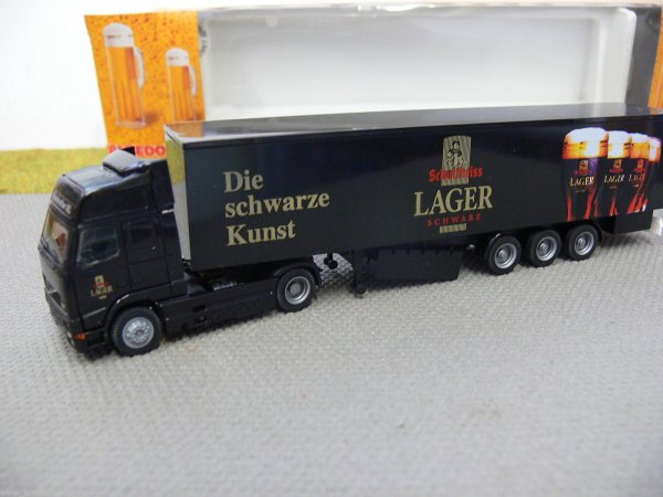 1/87 Albedo Volvo FH 16 Koffer Sattelzug Schultheiss Lager schwarz 320052