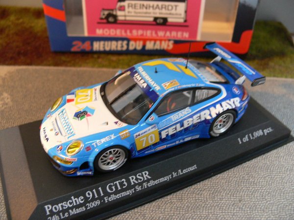 1/43 Minichamps Porsche 911 GT3 RSR Le Mans 2009 Felbermayr - Lecourt #70 400096970