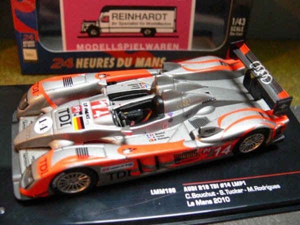 1/43 IXO Audi R10 TDI #14 LMP1 C. Bouchut S. Trucker M. Rodrigues Le Mans 2010