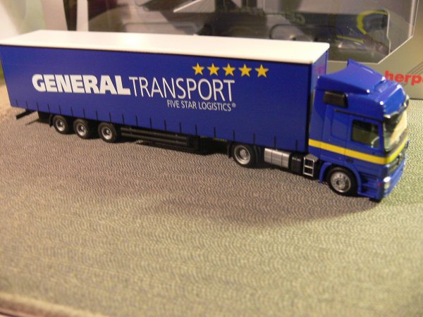 1/87 Herpa MB Actros L Lowliner-Sattelzug General Transport