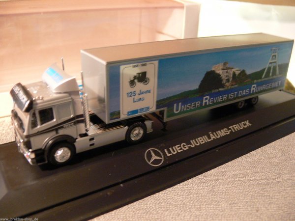 1/87 Herpa MB SK Lueg-Jubiläums-Truck Ruhrgebiet in PC-Box