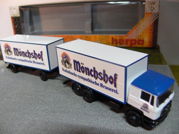 1/87 Herpa MAN F2000 Mönchshof Brauerei Kulmbach Hängerzug