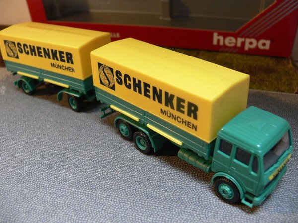 1/87 Herpa 187701 MB Schenker München Wechselpritsche - Hängerzug