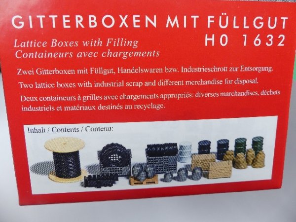 1/87 Busch Gitterboxen mit Füllgut 1632