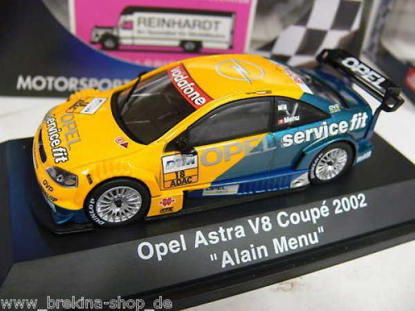 1/43 Schuco Opel Astra V8 Coupe '02 #18 A. Menu 04805