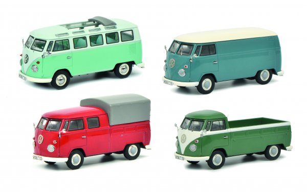 1/43 Schuco Set VW T1 Samba Kasten DoKa und Pritsche 45 036 8900