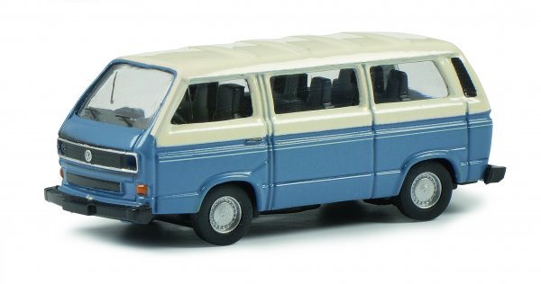 1/87 Schuco VW T3 a Bus L hellblau weiß 452650900