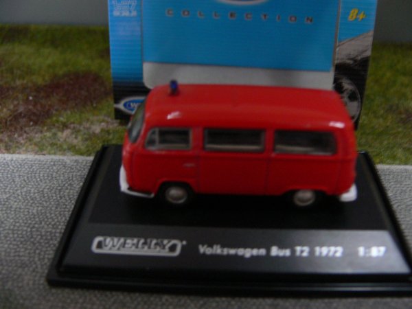 1/87 Welly Volkswagen Bus T2 Feuerwehr 1972 73115SW