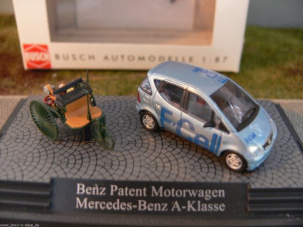 1/87 Busch Jubiläums-Set Benz Patent Motorwagen u.MB A-Klasse 49935