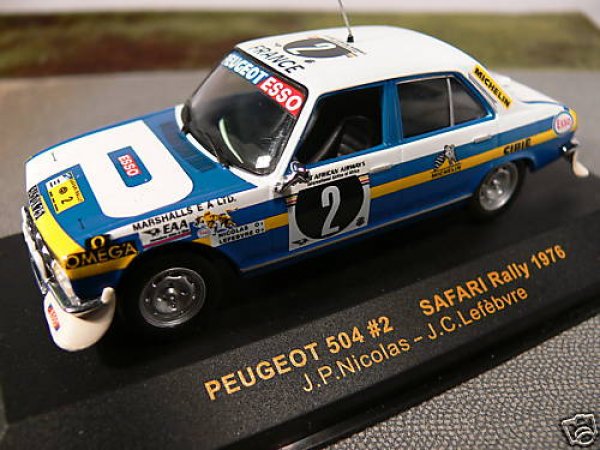 1/43 IXO Peugeot 504 #2 Safari Rally 1976