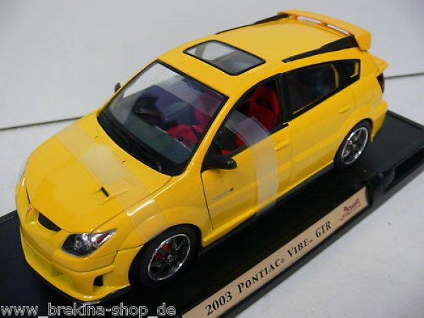 1/18 YatMing Pontiac Vibe GTR 2003 gelb 92508