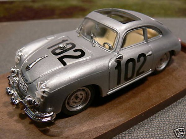 1/43 Brumm r144 Porsche 356 silber coupé Startn.102