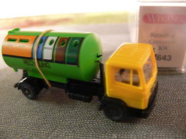 1/87 Wiking MB 814 Recycling Container FH gelb 643 2