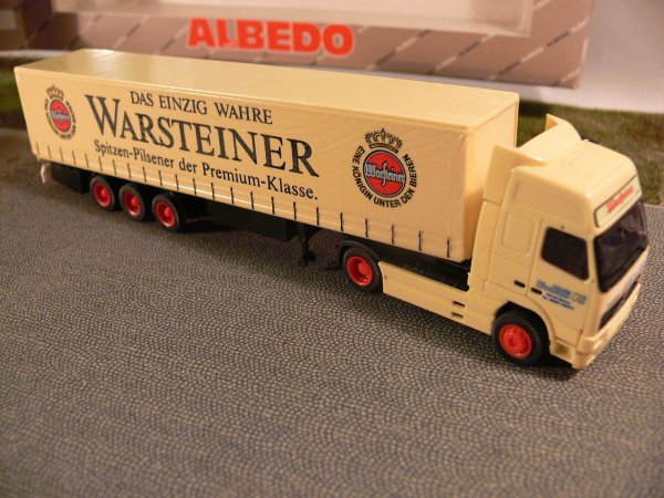 1/87 Herpa Albedo Volvo FH16 Warsteiner Schiebeplanen-Sattelzug Sondermodell