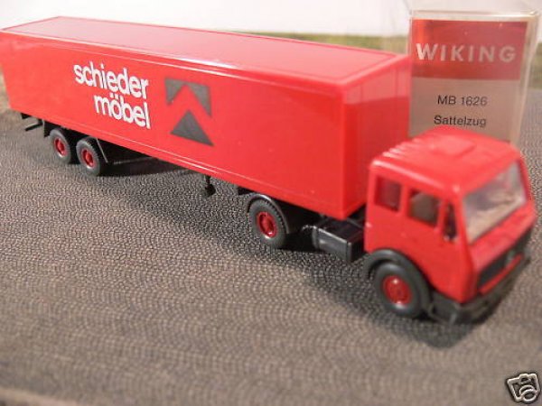 1/87 Wiking MB NG Schieder Möbel rot Sattelzug 542 4 A