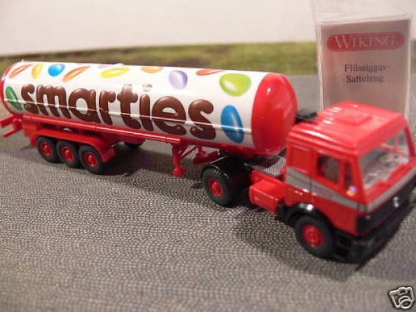 1/87 Wiking MB NG 1635 S Smarties Flüssiggas Tank-SZ 786 4A