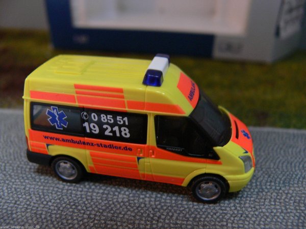 1/87 Rietze Ford Transit Bus Ambulanz Stadler 52505