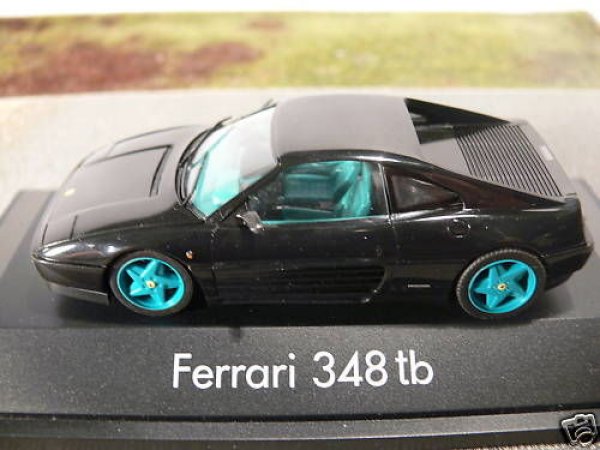 1/43 Herpa Ferrari 348 tb schwarz/türkis 24.99 STATT 30€ SONDERPREIS 010122