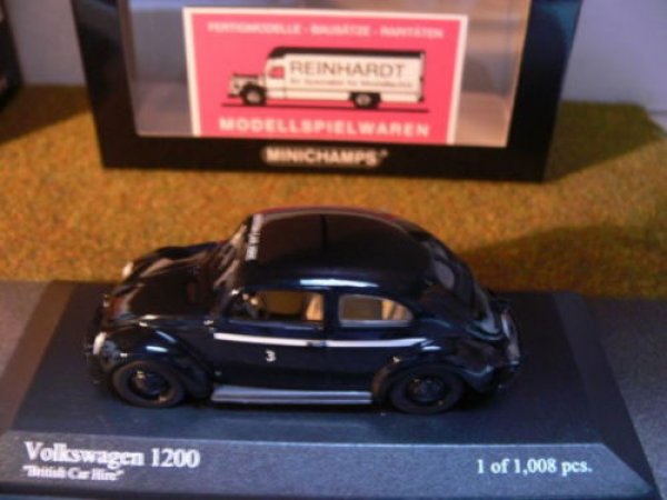 1/43 Minichamps VW 1200 Käfer 1947 British Car Hire 431051294