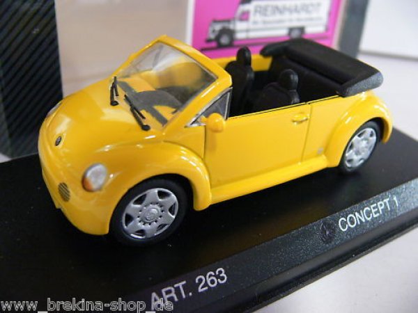 1/43 DetailCars 263 VW new Beetle 1994 Cabrio gelb