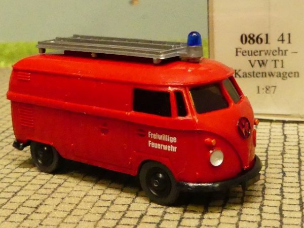 1/87 Wiking VW T1 Kasten Feuerwehr 0861 41