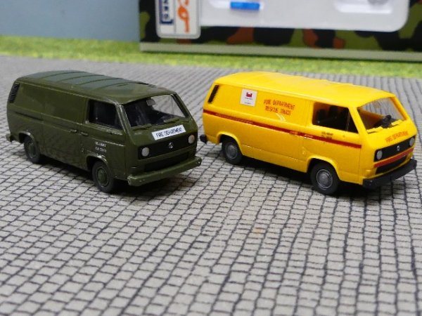 1/87 Roco VW T3 Set US Army Feuerwehr Kasten 810