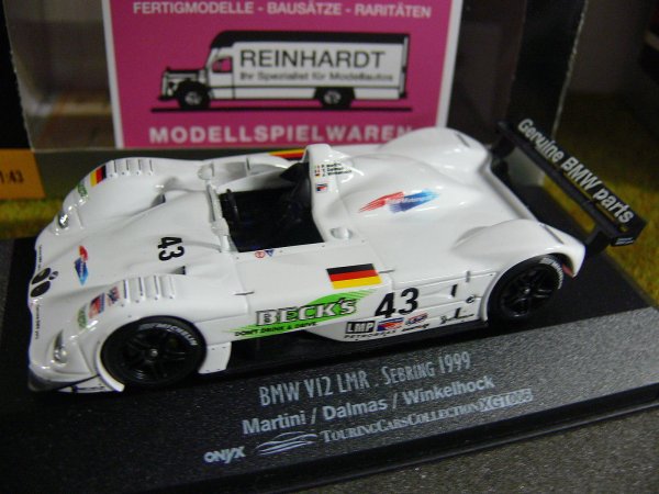 1/43 Onyx XGT006 BMW V12 LMR Sebring 1999 Martini Dalmas Winkelhock #43