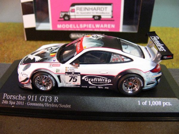 1/43 Minichamps Porsche 911 GT3 R #75 Prospeed Competition 24h Spa 2011 400 118975