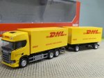 1/87 Herpa Scania CR Hochdach Wechselkoffer-HZ DHL 309400