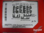 1/87 Herpa Zubehör LKW-Spiegel (Bestückung aktuelle Modelle) 052771