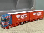 1/87 Herpa Scania CS20 VÖGEL Transporte A Tandem-Hängerzug