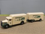 1/87 Brekina MAN F8 Bärenbier Koffer-Hängerzug