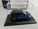 1/43 Norev Peugeot 308 GTi Coupe Franche 2017 Magnetic Blue/Black 473816