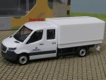 1/87 Herpa MB Sprinter `18 Doppelkabine mit Plane Bundeswehr Fuhrpark Service 700788