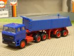 1/87 Herpa DAF 3300 Kipper blau Chassis rot 827500