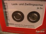 1/87 Herpa Zubehör Lenk u.Zwillingsachse ZM chrome/rot 052603