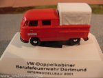 1/87 Brekina # 0835 VW T1 b Doka Bfw Dortmund Sondermodell Reinhardt