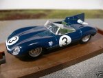 1/43 Brumm r149 Jaguar D-Type HP 260 1954-60 blau